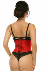 Daisy Corsets Lavish Red Lace Mini Cincher - Flyclothing LLC