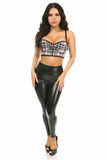 Daisy Corsets Lavish Pink Plaid Underwire Short Bustier - Flyclothing LLC