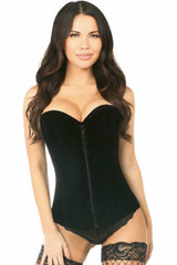 Daisy Corsets Lavish Black Velvet Overbust Corset