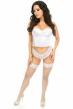 Daisy Corsets Lavish White Satin Underwire Bustier - Flyclothing LLC