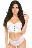 Daisy Corsets Lavish White Satin Underwire Short Bustier