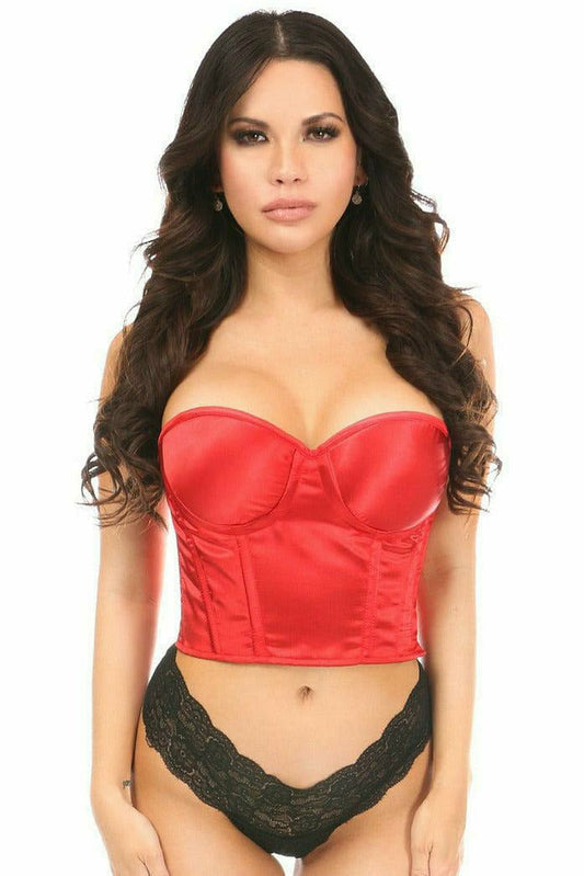 Daisy Corsets Lavish Red Satin Underwire Bustier