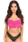 Daisy Corsets Lavish Hot Pink Patent PVC Underwire Short Bustier