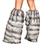 Roma Costume Leg Warmers with Beaded Fringe