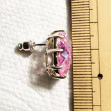 Alamode Sterling Silver Earrings with AAA Grade CZ in Pink - Alamode