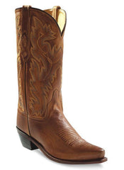 Old West Tan Mens Snip Toe Cowboy Fashion Wear Boots - Old West