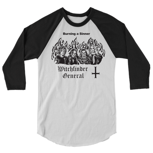 Witchfinder General Burn a Witch Raglan Shirt - Flyclothing LLC