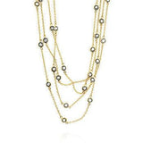 Layered Bezel Golden Necklace - Flyclothing LLC