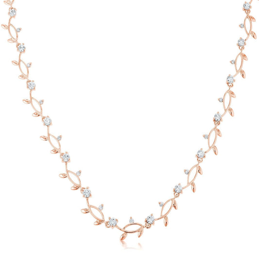 Rose Gold Tone Vineyard Necklace - Flyclothing LLC