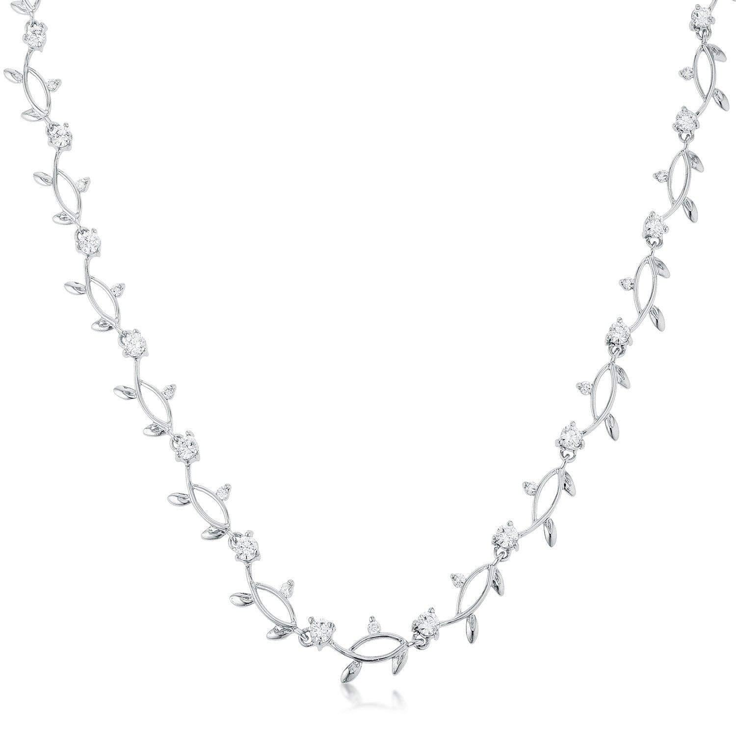 Rhodium Plated Vineyard Necklace - Flyclothing LLC