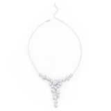 Bejeweled Cubic Zirconia Bib Necklace - Flyclothing LLC