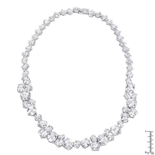 Bejeweled Cubic Zirconia Collar Necklace - Flyclothing LLC