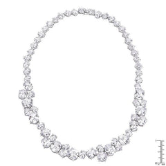 Bejeweled Cubic Zirconia Collar Necklace - Flyclothing LLC