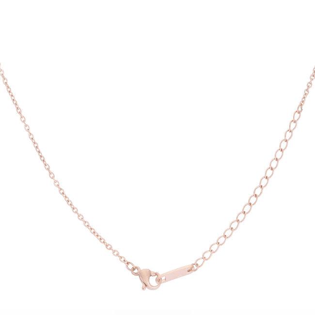 Arianna Rose Gold Stainless Steel Arrow Necklace - Flyclothing LLC