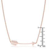 Arianna Rose Gold Stainless Steel Arrow Necklace - Flyclothing LLC