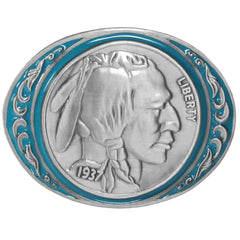 Indian Head Nickel Enameled Belt Buckle - Flyclothing LLC