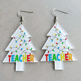 Christmas Themed Acrylic Dangle Earrings - Flyclothing LLC