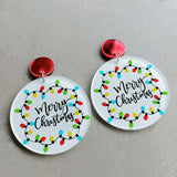 Christmas Themed Acrylic Dangle Earrings - Flyclothing LLC