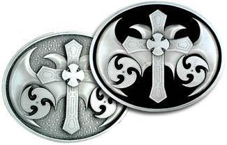 Cross with Blades Oversized Belt Buckle - Flyclothing LLC