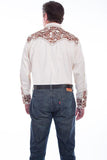 Scully NATURAL FLORAL TOOLED EMBROIDERY SHIRT - Flyclothing LLC