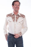 Scully NATURAL FLORAL TOOLED EMBROIDERY SHIRT - Flyclothing LLC