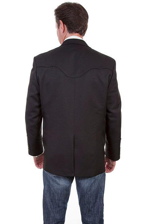 Scully BLACK SOLID BLAZER W/TONAL PIPING - Flyclothing LLC