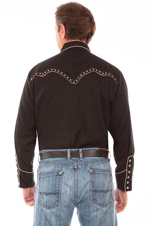 Scully BLACK DIAMOND YOKE EMBROIDERED SHIRT - Flyclothing LLC