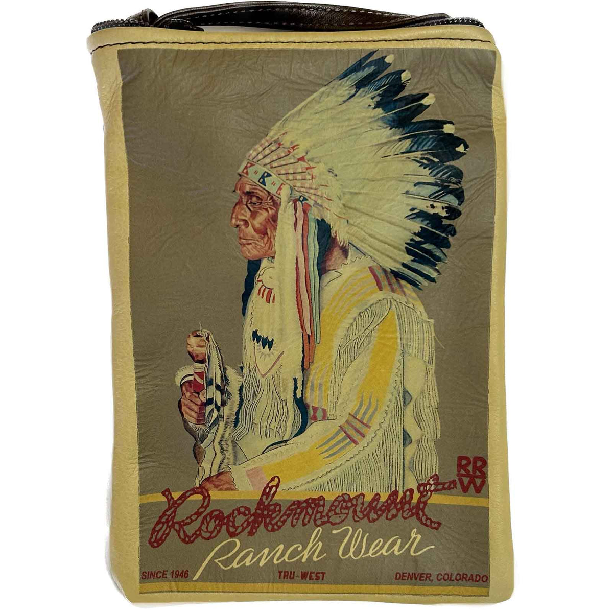 Rockmount Clothing Vintage Indian Chief Leather Western Purse - Rockmount Clothing