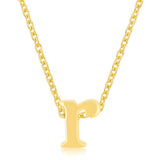 Golden Initial R Pendant - Flyclothing LLC