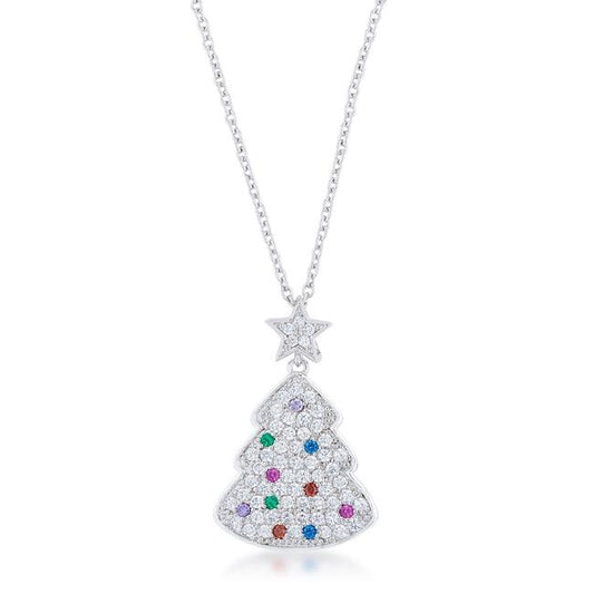 Multicolor Christmas Tree Drop Necklace - Flyclothing LLC