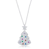 Multicolor Christmas Tree Drop Necklace - Flyclothing LLC