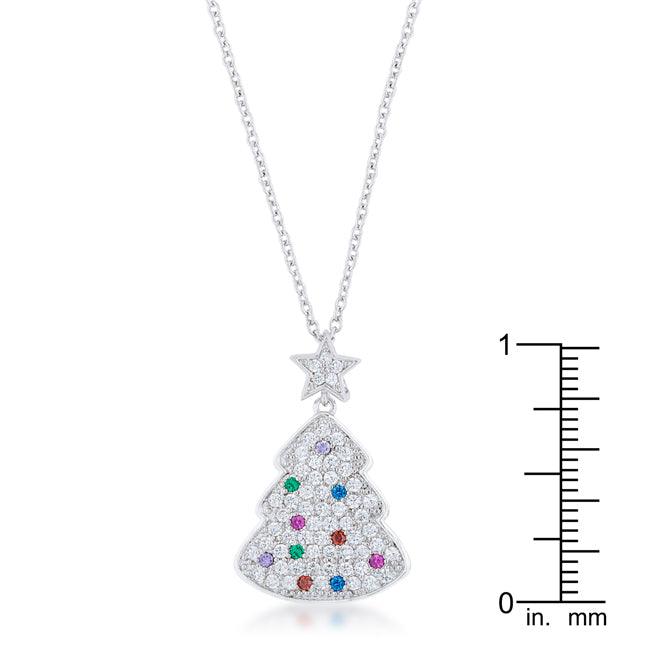 Multicolor Christmas Tree Drop Necklace - Flyclothing LLC