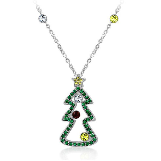 Cubic Zirconia Christmas Pendant - Flyclothing LLC