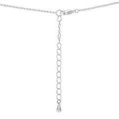 1.4 Ct Rhodium Pendant Necklace with Interlocking Circles and CZ - Flyclothing LLC