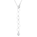 Sweet and Romantic Rhodium Melded CZ Hearts Necklace - Flyclothing LLC