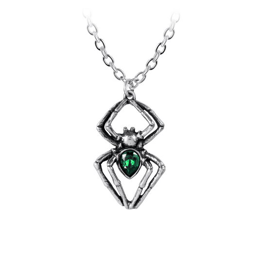 Alchemy Gothic Emerald Spiderling Pendant - Alchemy Gothic