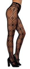 Roma Costume Diamond Print Pantyhose - Roma Costume