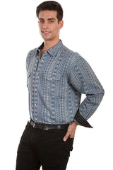 Scully CAPRI BLUE STRIPE SIGNATURE SHIRT - Flyclothing LLC