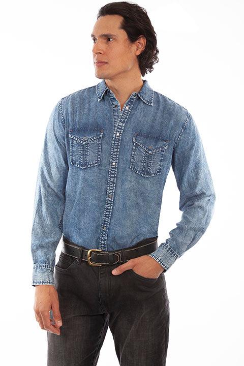 Scully DENIM TENCEL SHIRT - Flyclothing LLC