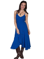 Scully DAZZLING BLUE DRESS W/STRAPS PERUVIAN COTTON - Flyclothing LLC