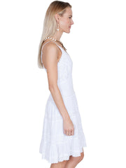 Scully WHITE DRESS W/SPAGHETTI STRAPS - Flyclothing LLC