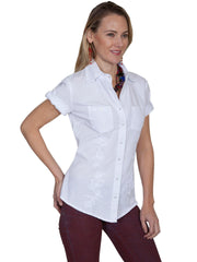 Scully WHITE 2 POCKET BUTTON FRONT BLOUSE - Flyclothing LLC