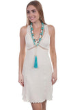 Scully NATURAL CROCHET STRAP "X" BACK DRESS - Flyclothing LLC