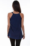 Scully DARK BLUE ROPE STRAP BLOUSE - Flyclothing LLC