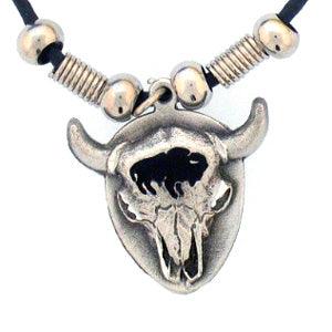 Bison Skull Adjustable Cord Necklace - Flyclothing LLC