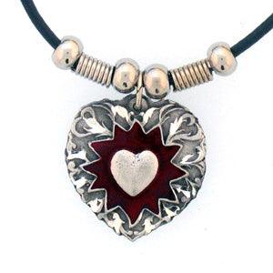 Exploding Heart Adjustable Cord Necklace - Flyclothing LLC