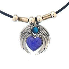 Heart with Wings Adjustable Cord Necklace - Siskiyou Buckle