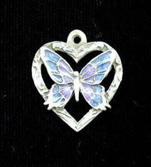 Butterfly in Heart Adjustable Cord Necklace - Siskiyou Buckle