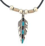 Single Feather Adjustable Cord Necklace - Flyclothing LLC