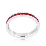 Stylish Stackables with Ruby Crystal Ring - Flyclothing LLC